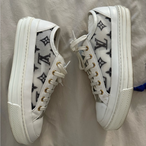 Louis Vuitton Technical Fabric Calfskin Monogram Printed Stellar Sneaker Black - Picture 3 of 6